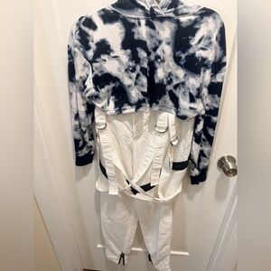 Balera hip-hop Black and White Tie-Dye Costume